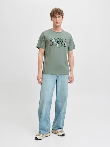 JACK & JONES Футболка 'JJGEPLAS' в Зеленый