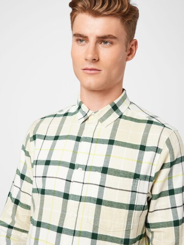 WEEKDAY Regular fit Button Up Shirt 'Wise' in Yellow