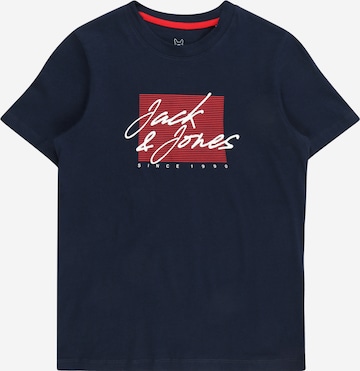 Tricou 'ZURI' de la Jack & Jones Junior pe albastru: față