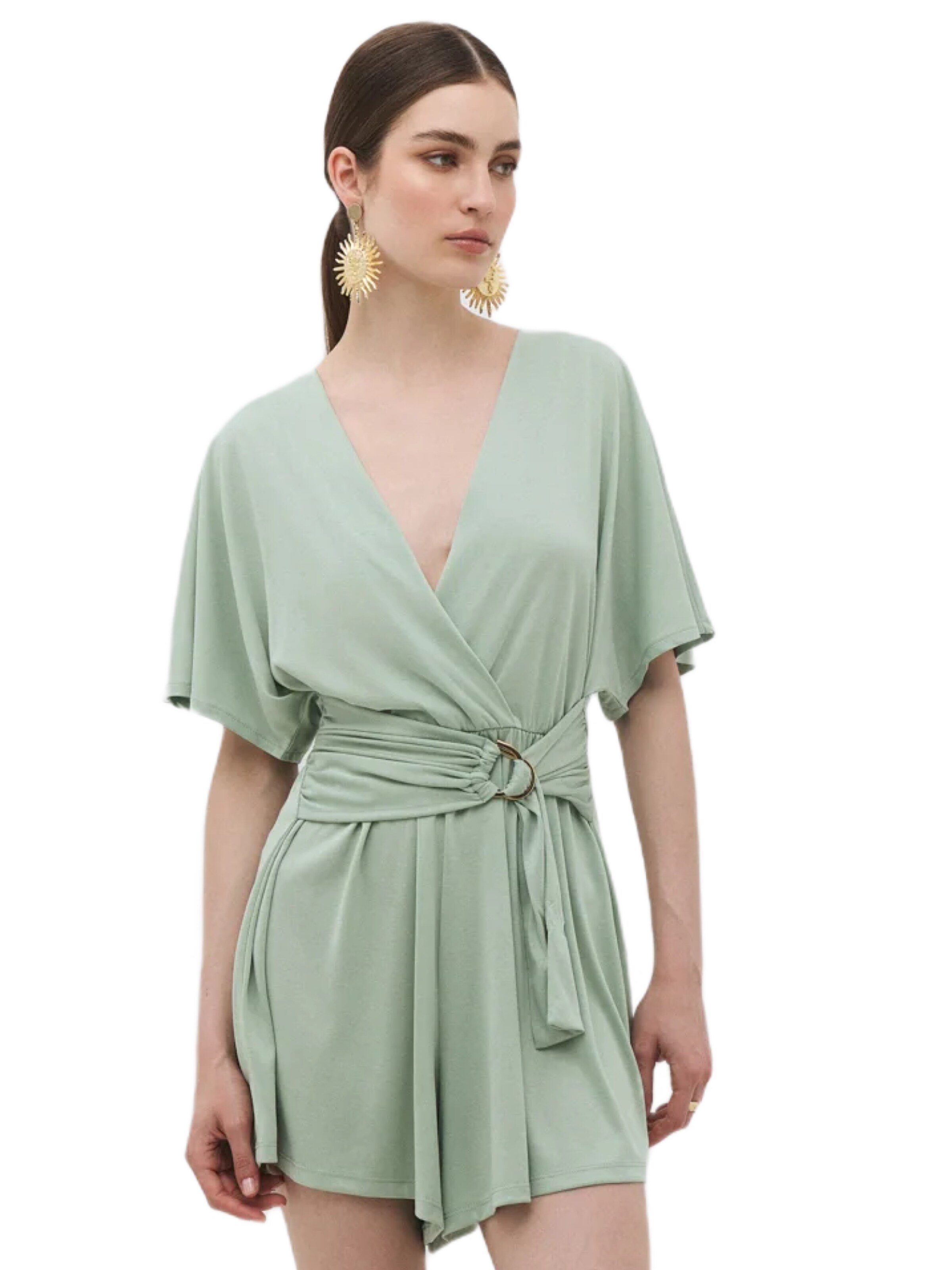 No Matter What Jumpsuit in Groen: voorkant