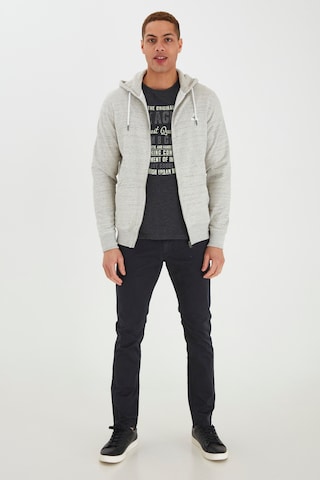 BLEND Zip-Up Hoodie in Grey