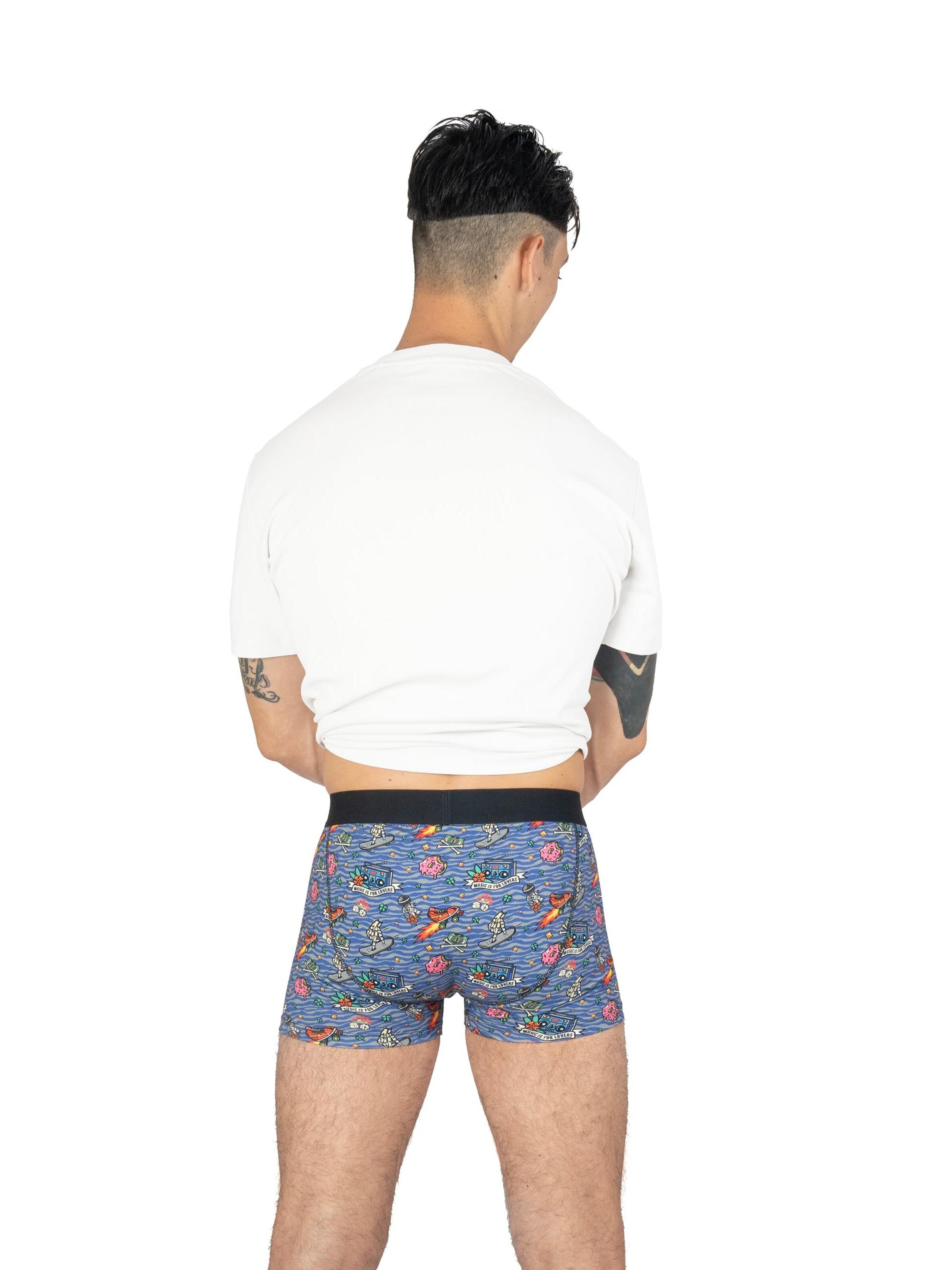 Boxer 'Music is for Lovers' di American Socks in blu