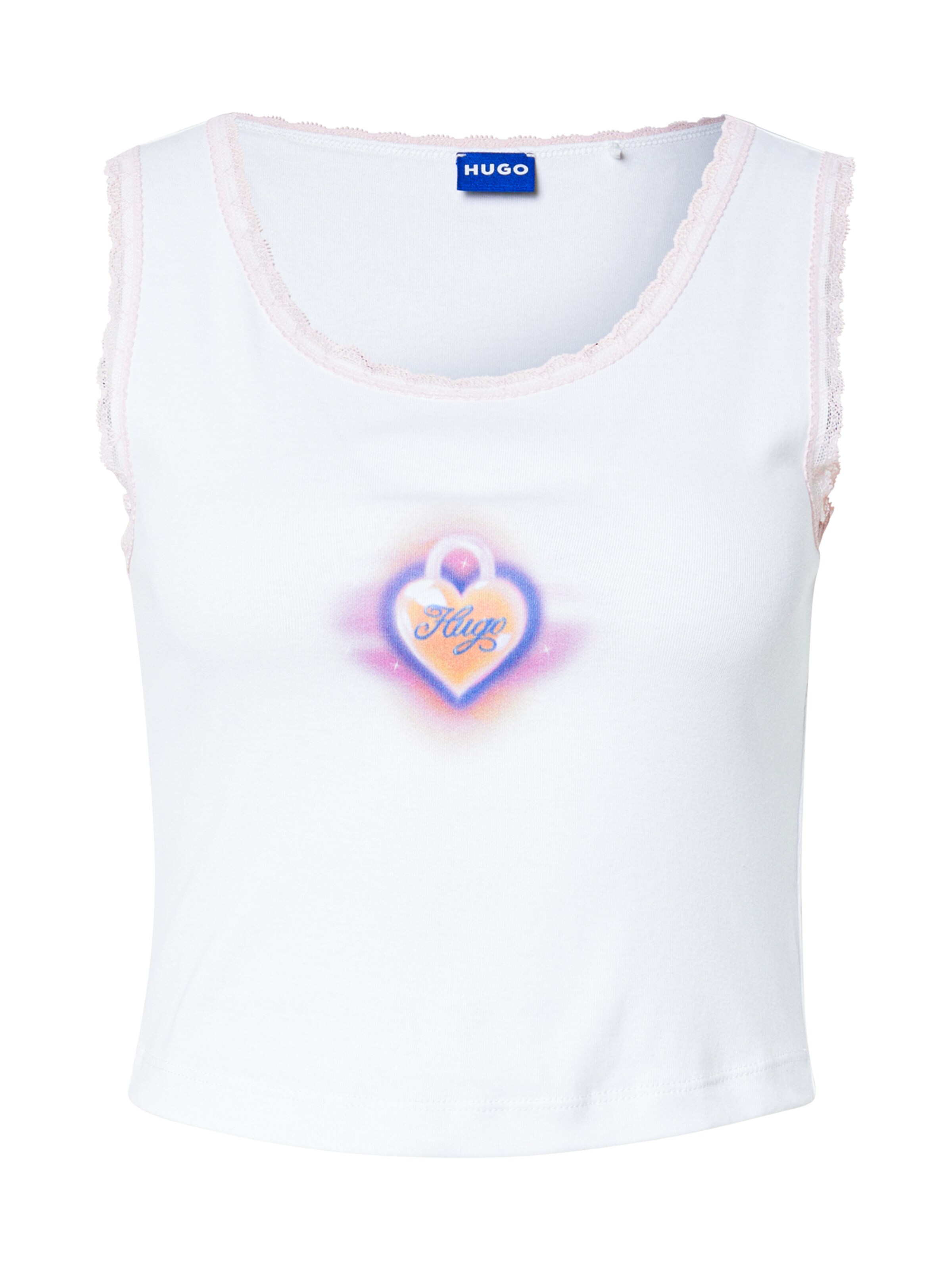 HUGO Топ 'Delarina_B' в бяло: отпред