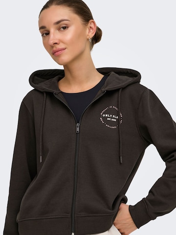 ONLY PLAY - Sudadera con cremallera deportiva 'ONPCava' en marrón