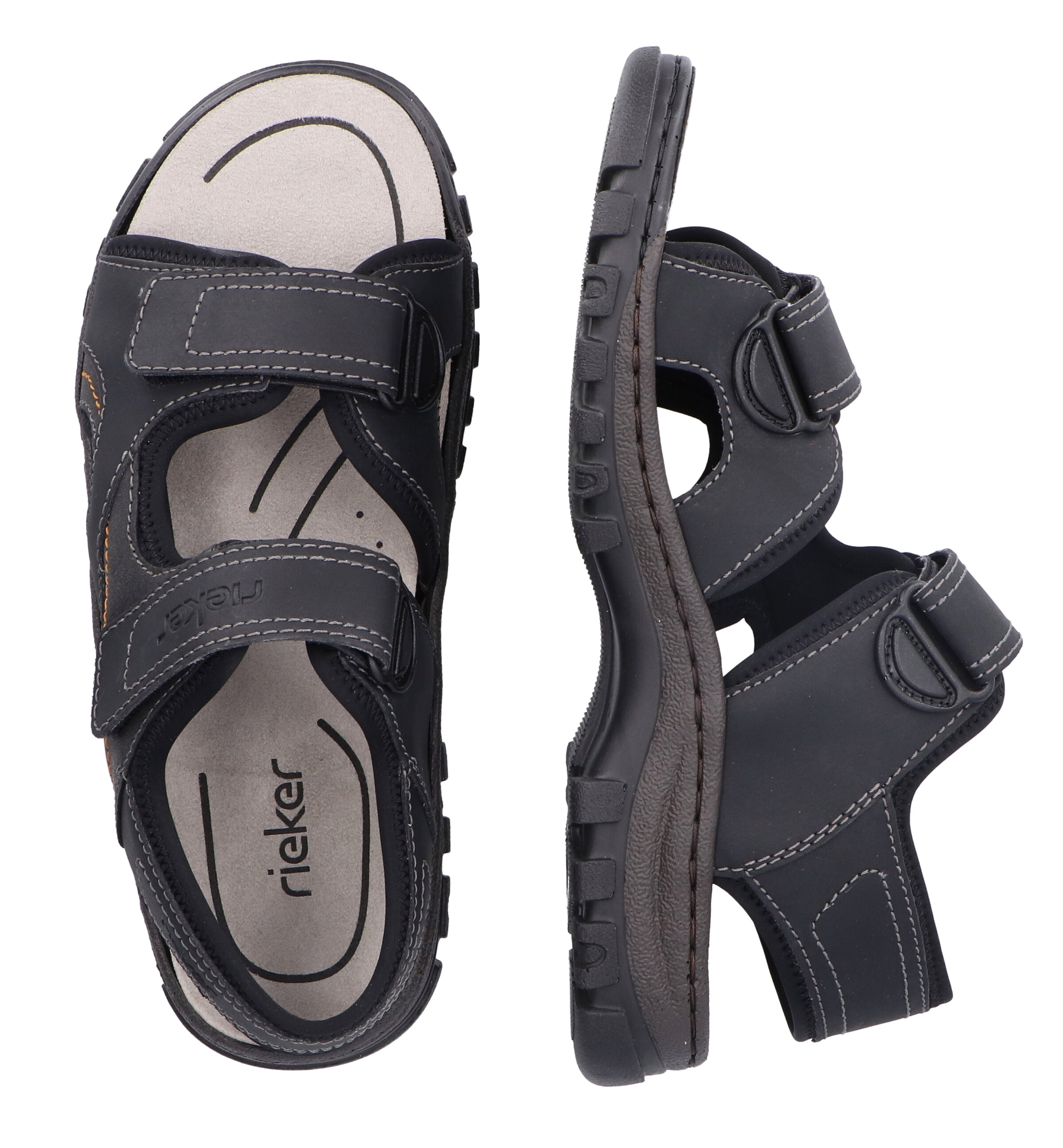 Rieker Hiking Sandals in Black