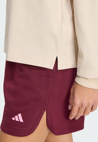 ADIDAS SPORTSWEAR - Camiseta funcional '3 Stripes Studio' en beige