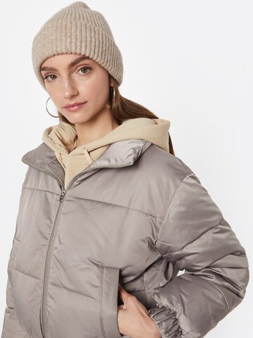 Abercrombie & Fitch Winterjacke in Grau