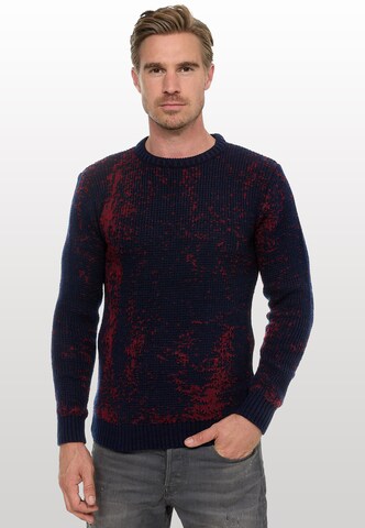 Rusty Neal Pullover in Blau: Vorderseite