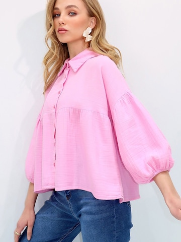 Trend Alaçatı Stili Bluse in Pink