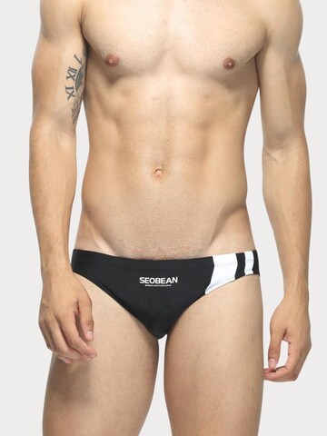 SEOBEAN Swim Trunks in Black: front