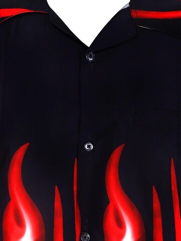 King Kameha Shirt 'Flames' in Rot