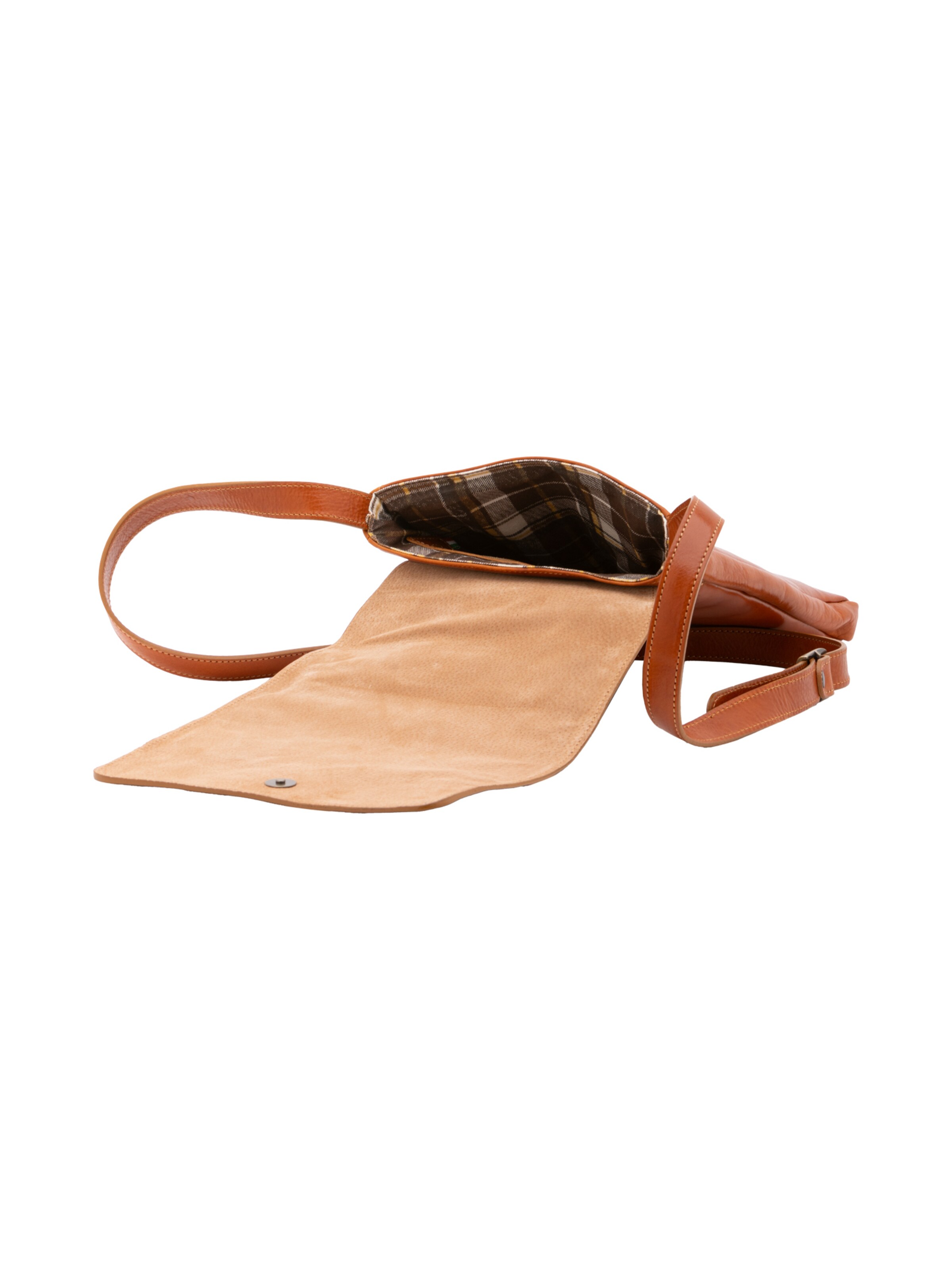 Borsa a tracolla 'Borsa a tracolla uomo vera pelle vacchetta con chiusura calamita - Made in Italy' di I Fratelli in beige