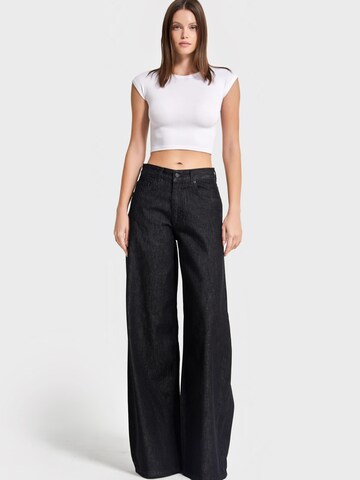 IT'S BASIC Wide leg Jeans 'Palazzo Mid Rise Jeans' in Grey: front