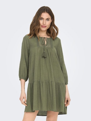 ONLY - Vestidos camiseiros 'VINNIE' em verde: frente