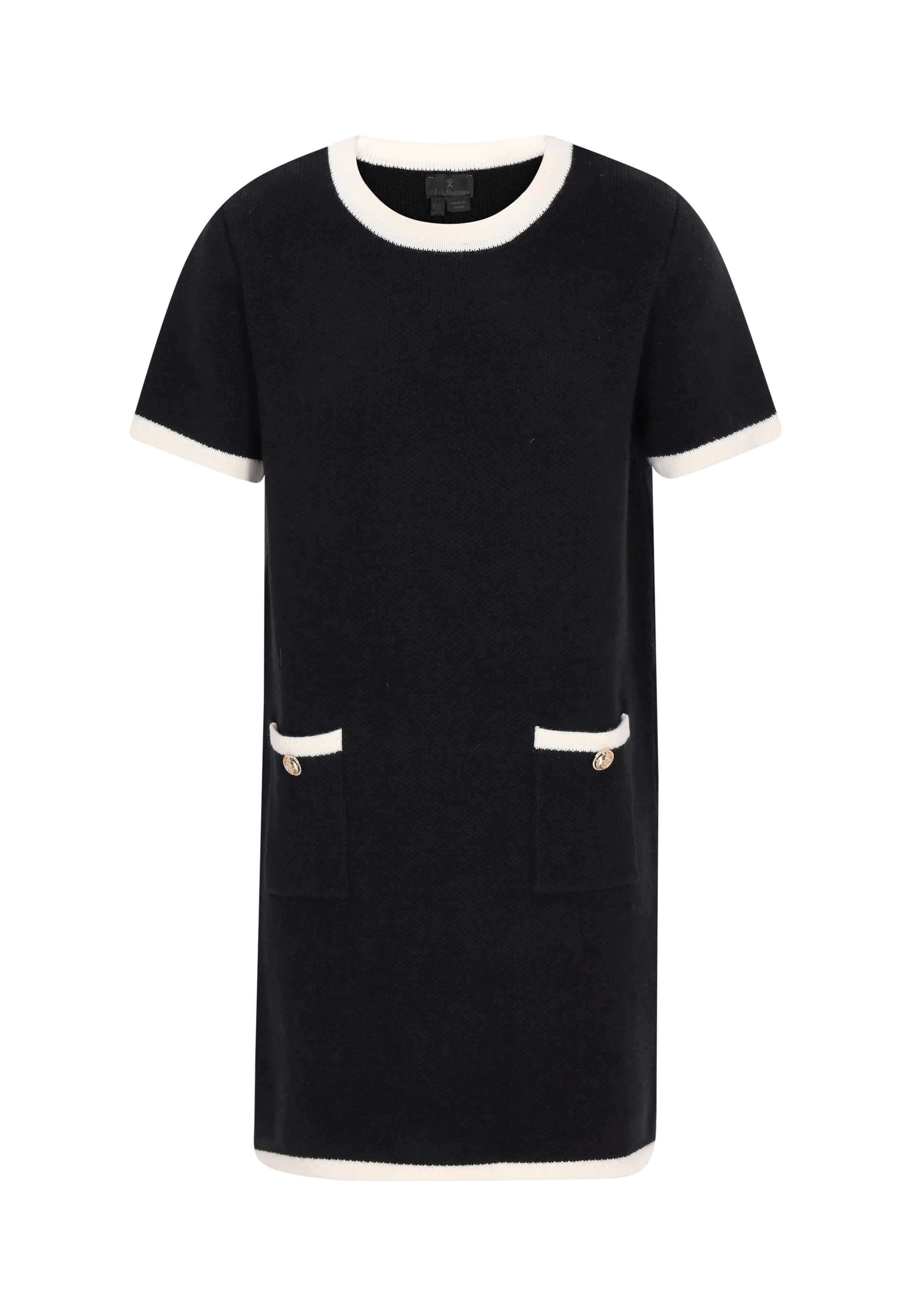 DreiMaster Klassik Плетена рокля 'Classic Look' в черно: отпред