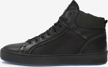 Sneaker înalt de la Kazar pe negru: față