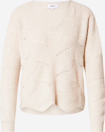ONLY Sweater 'CORA' in Beige: front