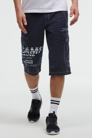 CAMP DAVID Regular Pants in Blue: front