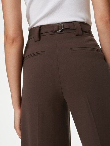 Marks & Spencer Wide Leg Bügelfaltenhose in Braun