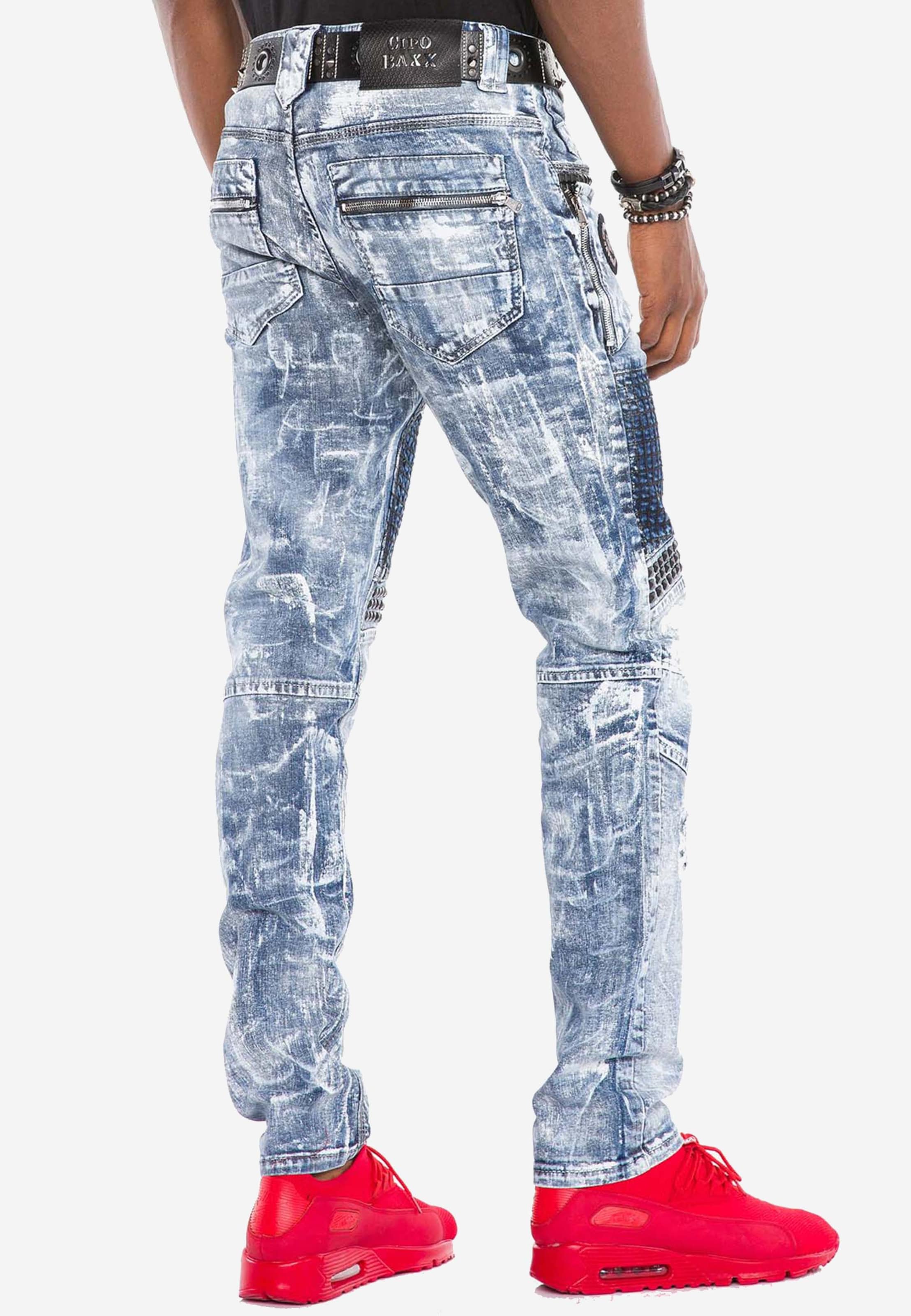 Männer Jeans CIPO & BAXX Jeanshose in Grau - WT80629