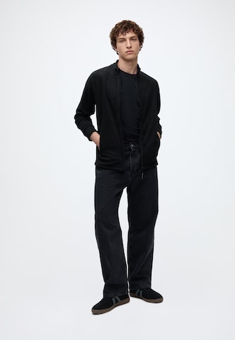 JACK & JONES Fleece jas 'JJPLUTO' in Zwart