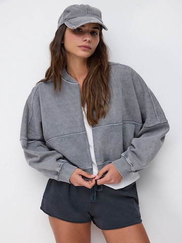 No Matter What Zip-Up Hoodie in Grey: front