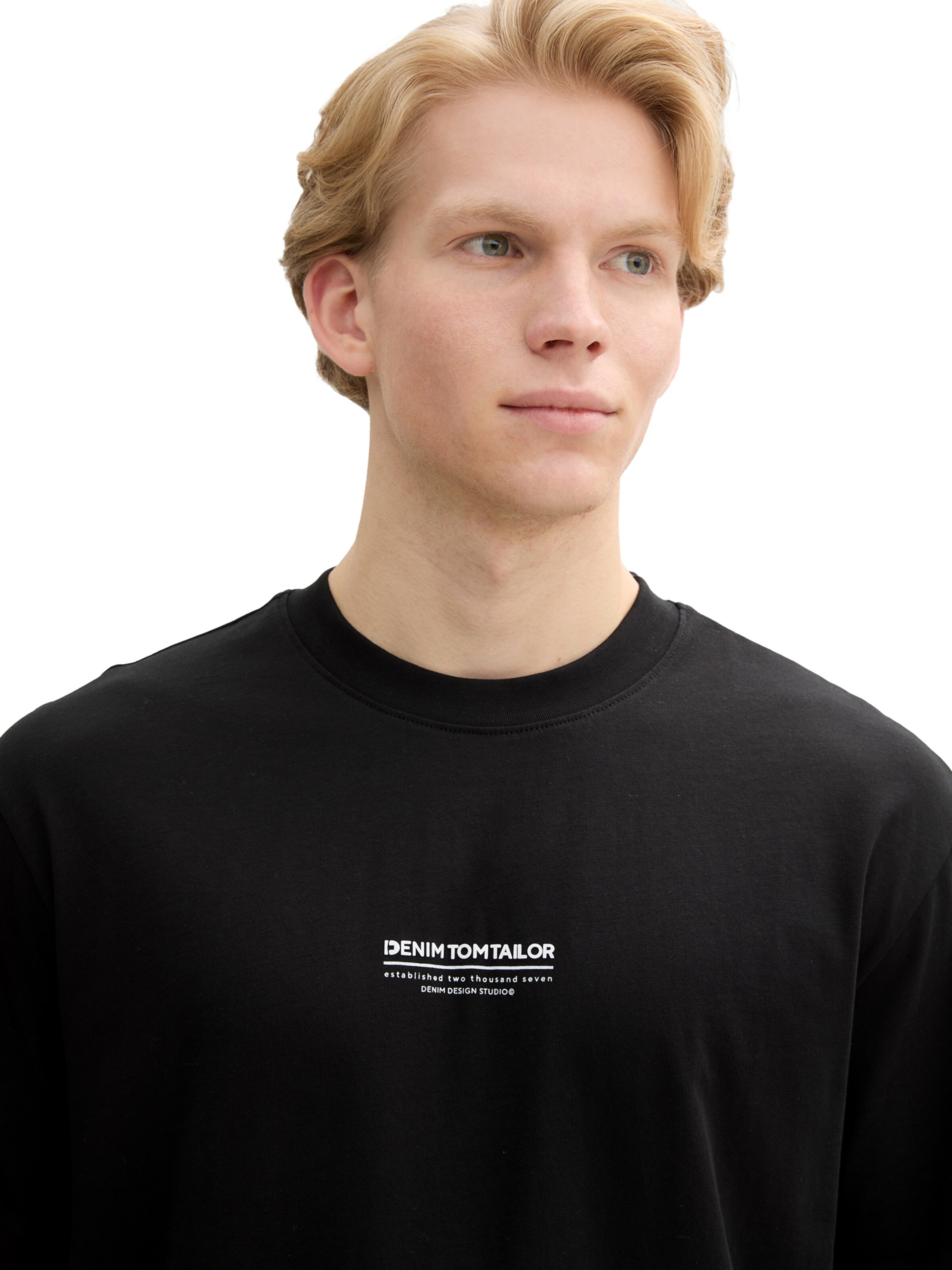 Maglietta di TOM TAILOR DENIM in nero