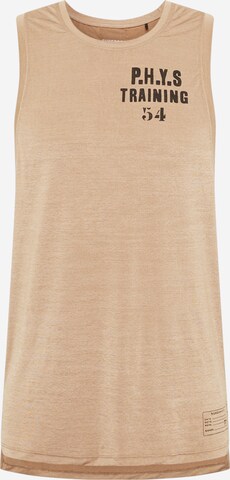 T-Shirt fonctionnel Superdry en beige : devant