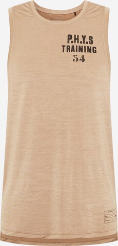 Superdry - Camiseta funcional en beige: frente