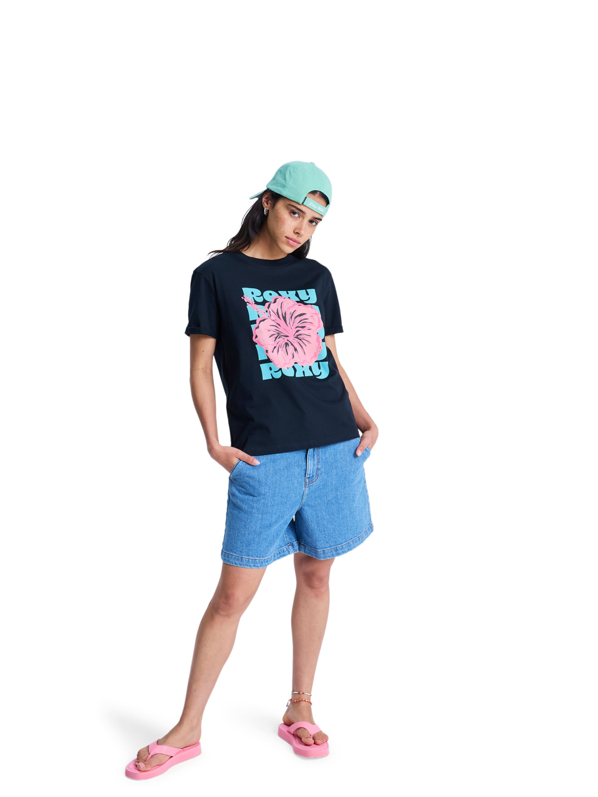 ROXY Μπλουζάκι 'Oceanregular Poster' σε μπλε