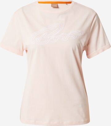 BOSS T-Shirt 'Esummer' in Pink: predná strana