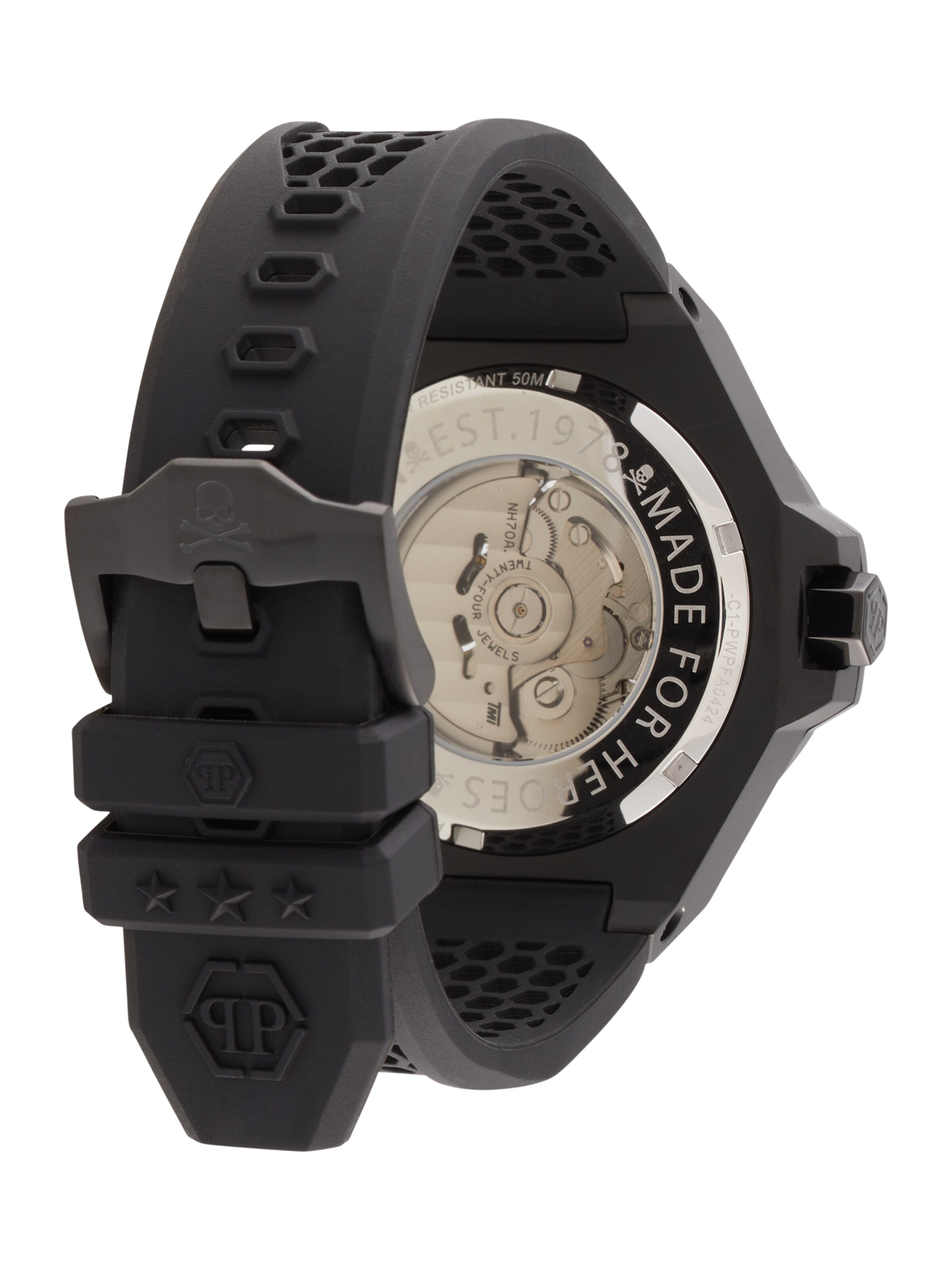 Philipp Plein Analoog horloge '$keleton Royal' in Zwart