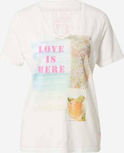 LIEBLINGSSTÜCK T-Shirt 'Clarina' in hellblau / pastellgelb / pink / offwhite, Produktansicht