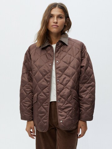 Pull&Bear Between-season jacket in Brown: front