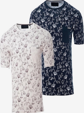T-Shirt '2-Pack Soulstar Heren T-shirts – 100% Katoen 200 gsm' SOULSTAR en beige : devant