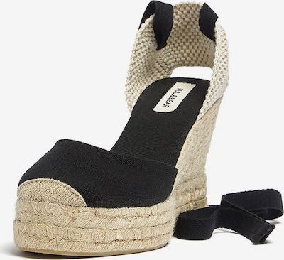 Pull&Bear Sandale in hellbeige / schwarz, Produktansicht