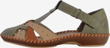 Rieker - Sandalias en verde: frente