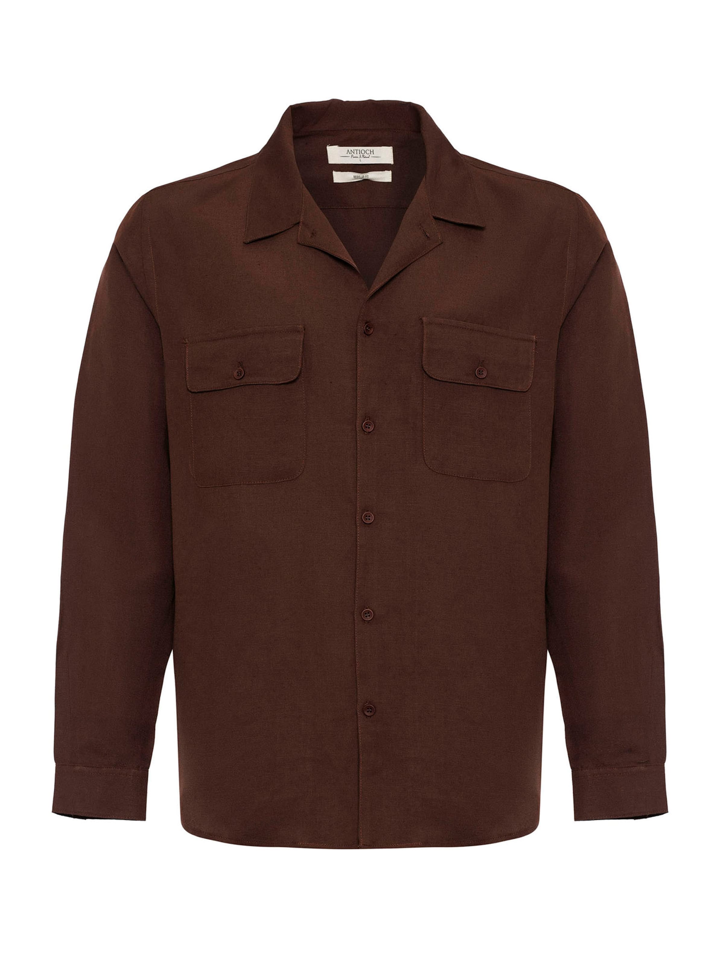 Antioch Средняя посадка Рубашка в Коричневый: спереди