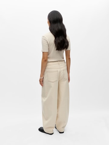 OBJECT Barrel Jeans 'OBJRabea' in Beige