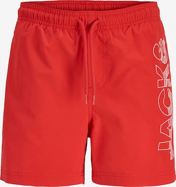 Jack & Jones Junior Board Shorts 'JPSTMAUI' in Red: front