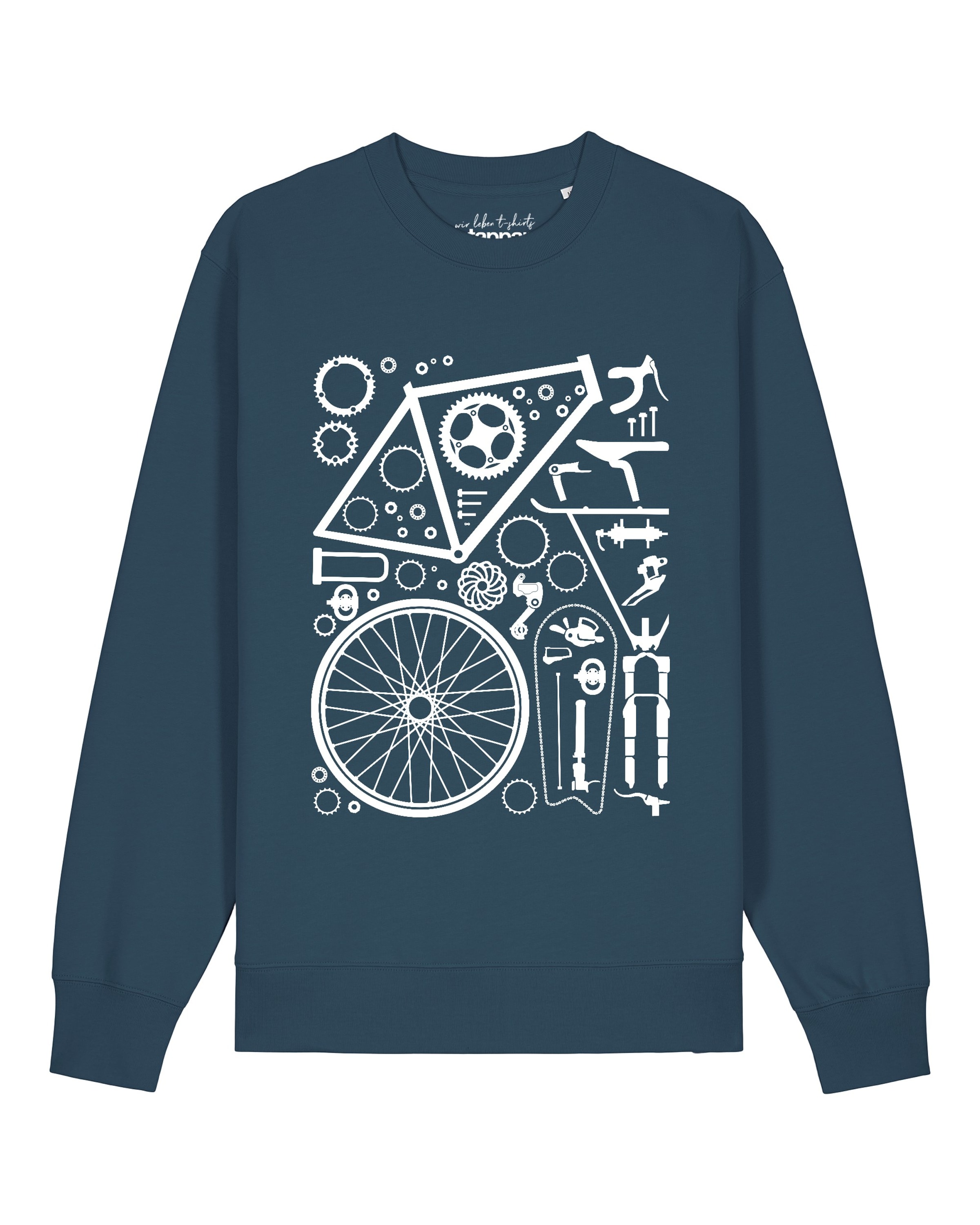Watapparel Sweatshirt 'Fahrradteile' in Groen: voorkant