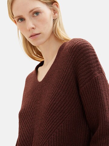 TOM TAILOR Sweater in Brown