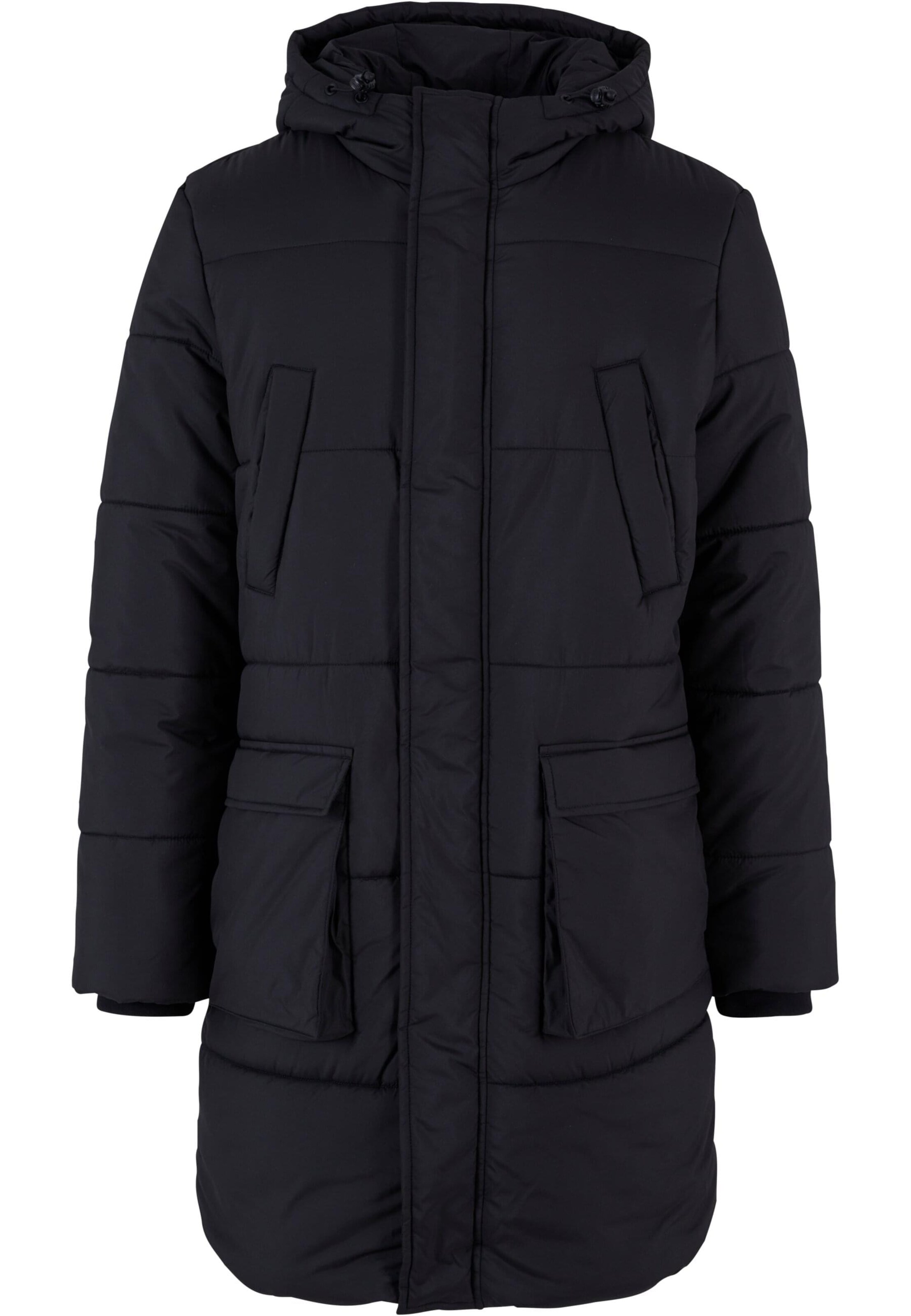 Urban Classics Winterjas in Zwart: voorkant