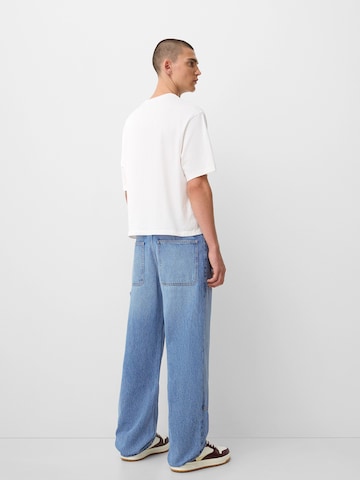 Bershka Loosefit Jeans in Blau