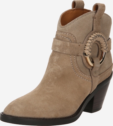See by Chloé Ankle Boots 'HANA' in Beige: front