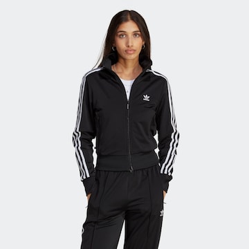 ADIDAS ORIGINALS Zip-Up Hoodie 'Adicolor Classics Firebird' in Black: front