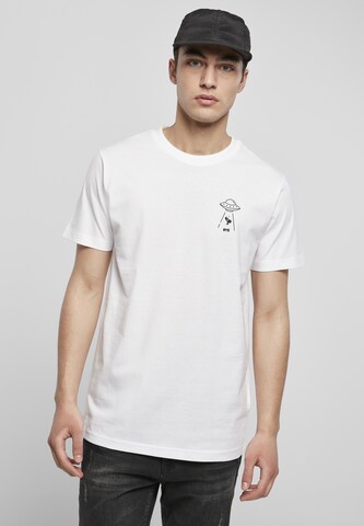 T-Shirt 'Ufo Drop' Mister Tee en blanc : devant