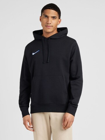 NIKE Sportsweatshirt 'Club Fleece' in Zwart: voorkant