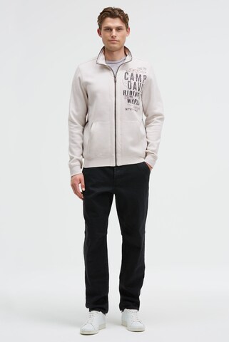 CAMP DAVID Zip-Up Hoodie in Grey