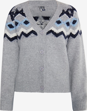 DreiMaster Maritim Knit Cardigan in Grey: front